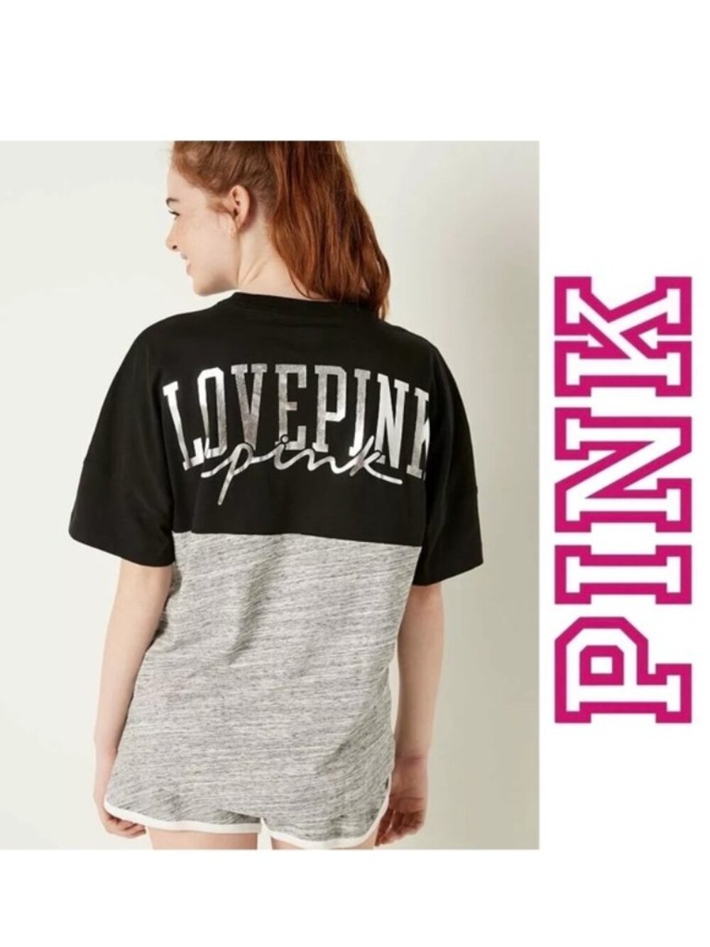 Victoria's Secret PINK | Varsity Short Sleeve Crew T-Shirt | Size Extra Small